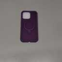 UTPPVX Compatible with iPhone 15 Pro Max Case with Magnetic Ring Stand [Compatible with Mag-Safe] [Built-in Screen Protector] Military-Grade Shockproof Translucent Matte Phone Case, Dark Purple