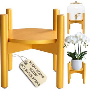 Bamboo Plant Stand Indoor – Water Dispenser Stand, Multi-Purpose Bamboo Base & Plant Stands Indoor for Home and Office Décor, 8.26 x 8.26 x 9.84 inches