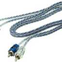 Scosche EFX Vector V25 2-Channel Twisted Pair RCA Interconnect Audio Cables - 2CH OFC Car Stereo Connector Cable - 25 Foot Male to Male