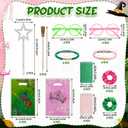 72 Pcs Witch and Princess Party Favors, Witch Broom Pens Mini Star Wands Bracelets Sunglasses Scrunchies Goodie Bags for Birthday Wicked Party Favors