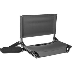 Cascade Mountain Tech Portable Folding Steel Stadium Seats for Bleachers , Grey, Regular - 17"