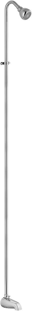 Tub Shower Conversion Kit with Riser and Shower Head, Polished Chrome
70-Inch SUS304 Shower Riser, 360° Swivel Head, Diverter Tub Spout, Wall Mount