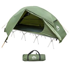 Night Cat Camping Cot Tent with Self-Inflating Sleeping Pad and Camping Sleeping Bag Waterproof 1-Person Off-Ground Combo Cot Bed for Adults Portable Easy Set-up Tent, Size: 28'' Width