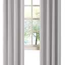 LA PALMA Thermal Insulated Blackout Darkening Grommet Living Room Curtains Window Drapes for Bedroom Pack of 2 Panels,52"W x 84"L (Pack of 2), Light Grey