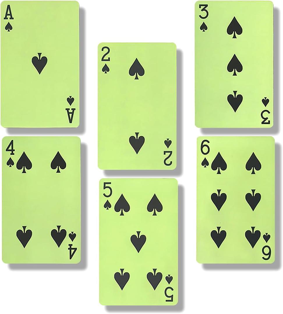 2 Decks Green Playing Cards, Green Deck of Cards, Easy to Shuffle, Paper Poker, Party Supplies, Gift Idea