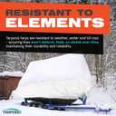 10' x 10' Extra Heavy-Duty White Poly Tarp 12 Mil Thick, Waterproof, UV-Resistant Polyethylene with Reinforced Edges, Double-Stitched Hems, and Rustproof Grommets