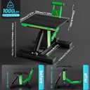 Dirt Bike Stand,Widen 1000Lbs Capacity Hydraulic Motorcycle Lift Jack Hoist Table Adjustable Lifting Ideal for E Dirtbike Pit Mini Bike Repair&Maintainance Accessorie-Green
