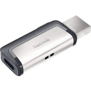 Sandisk 128GB Ultra Dual Drive USB Type-C - USB-C, USB 3.1 - SDDDC2-128G-G46, Gray
