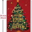 2 x Bestmelo Sister Christmas Card, Sister Christmas Gifts with Premium Envelope, 8x5.3 Inches, Double-Sided
