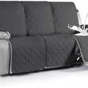 VANSOFY Waterproof Recliner Couch Covers, Sofa Covers 1-Piece Washable Reclining Sofa Cover Non-Slip Furniture Protector with Elastic Straps Pocket for Dogs, Pets(Charcoal Gray,3 Seater)