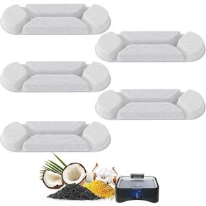 UPSKY 2.25Gal Elevated Dog Water Fountain Filter, 5 Pcs Replacement Filters, Multi-Layer Filtration System Carbon Filters Compatible with 8.5L/2.25Gal 4 Heights Adjustable Fountain