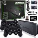 2.4G Wireless Controller Gamepad 4K TV Video Game Console 64 gb, black
