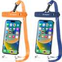 Waterproof Phone Pouch Bag - 8.5in Water Proof Cell Phone Case for Beach Travel Must Haves, Waterproof Phone Holder with Lanyard for iPhone 16 15 Pro Max Galaxy S24 S23 Ultra Pixel,Cruise Essentials