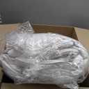 APSMILE Oversized King Luxury Organic Cotton All Season Down Feather Fibers Comforter, High FillPower Medium Warmth Duvet Insert (120x98, Ivory White)