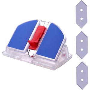 Mat Cutter 45 & 90 Degree Bevel Mat Board Cutter with 3 Replacement Blades Professional Beveled Cut Tool for Art Picture Framing Foam Board Card Board (Blue + 3 Replacement Blades)