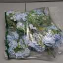 Lyrow 8 Pcs Peony Artificial Flowers Fake Silk Hydrangea Bouquet Elegant Peony Flowers for Wedding Decoration Faux Realistic Floral for Home Party Table Centerpieces Arrangement (Blue)