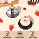 Dualshine 50 Pack Mini Bundt Cake Containers Clear Disposable Plastic Small Cupcake Cheesecake Dessert Boxes with Lids for Individual Chocolate Covered Cookies Strawberry