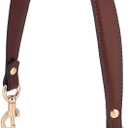 PH PandaHall 20.3 Inch Imitation Leather Bag Strap, Short Purse Strap 1 Inch Wide Bag Strap Replacement Bag Handle Handbag Strap with Golden Clasp for Women DIY Underarm Bag Handbag, Coffee Color