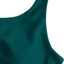 ZAFUL Women's Front Knot Bikini Tops Crop Tankini Top Scoop Neck Padded Bathing Suit Tops, Size 6