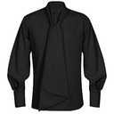 Bbalizko Mens Long Sleeve Button Down Tuxedo Shirts Casual Banded Collar Prom Wedding Party Shirt with Tie (Black) 