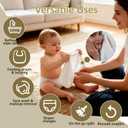 6 Pack Bamboo Baby Washcloths, 10" X 10", Two Layer Super Absorbent, Soft & Lint Free Bath Face Towel for Babies, Kids, Infant and Newborn, Gentle on Sensitive Skin, White