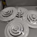 Therwen 4 Pieces 6 Inch Round Vent Cover, Ceiling Diffuser White HVAC Vent Duct Cover Replacement with Screws to Install, Fitting in 6 Inch Duct, Outer Dimensions: 9-15/16"