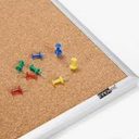 INNOVART Cork Bulletin Board 36"X24", Corkboard with Oak Wood Frame, Cork Notice Board with 10 Push Pins, Wall Mounted Office Board, Cork Board Pin Board Bulletin Board for Home, Office, School