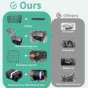 Rear Bike Basket with Foldable Design, 4mm Steel Frame, Waterproof Liner Bag & Cargo Net for Groceries and Commuting, Fits Most Rear Bike Racks