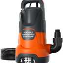 1.2HP Clean/Dirty Submersible Water Draining Pump 5000GPH Electric Portable Water Transfer Pumps