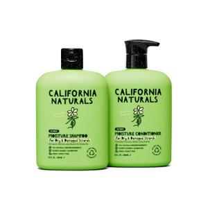 California Naturals Moisture Shampoo and Conditioner for Dry, Damaged Hair, Hair Care Bundle for Women and Men, Natural, Vegan, Cruelty, Silicone, Paraben, and Sulfate Free, Color Safe, 12 fl oz