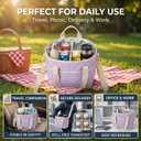 Drink Carrier Tote Bag, Family Size 4 Compartment Drink Bag Insulated 4 Water Bottle Holder with Adjustable Strap Multiple Tumbler Carrier Caddy for Car, Delivery, Family Outings Fits Any Cup
