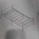 Twin Size Bed Frame with 2 Large Storage Drawers, Solid Wood Platform Bed w/Headboard and Strong Wooden Slats Support, No Box Spring Needed, Easy Assembly, Espresso