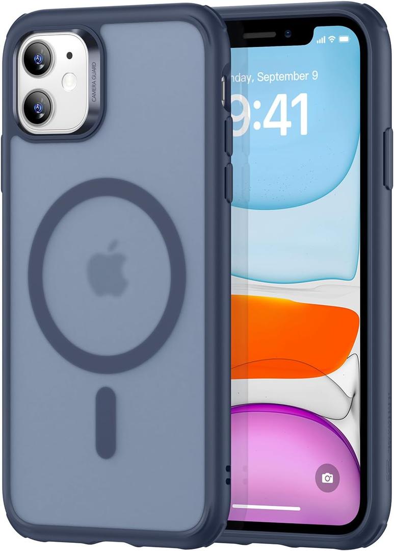 ESR for iPhone 11 Case, Compatible with MagSafe, Shockproof Military-Grade Protection, Scratch-Resistant Back, Magnetic Phone Case for iPhone 11, Classic Hybrid Case, Frosted Blue