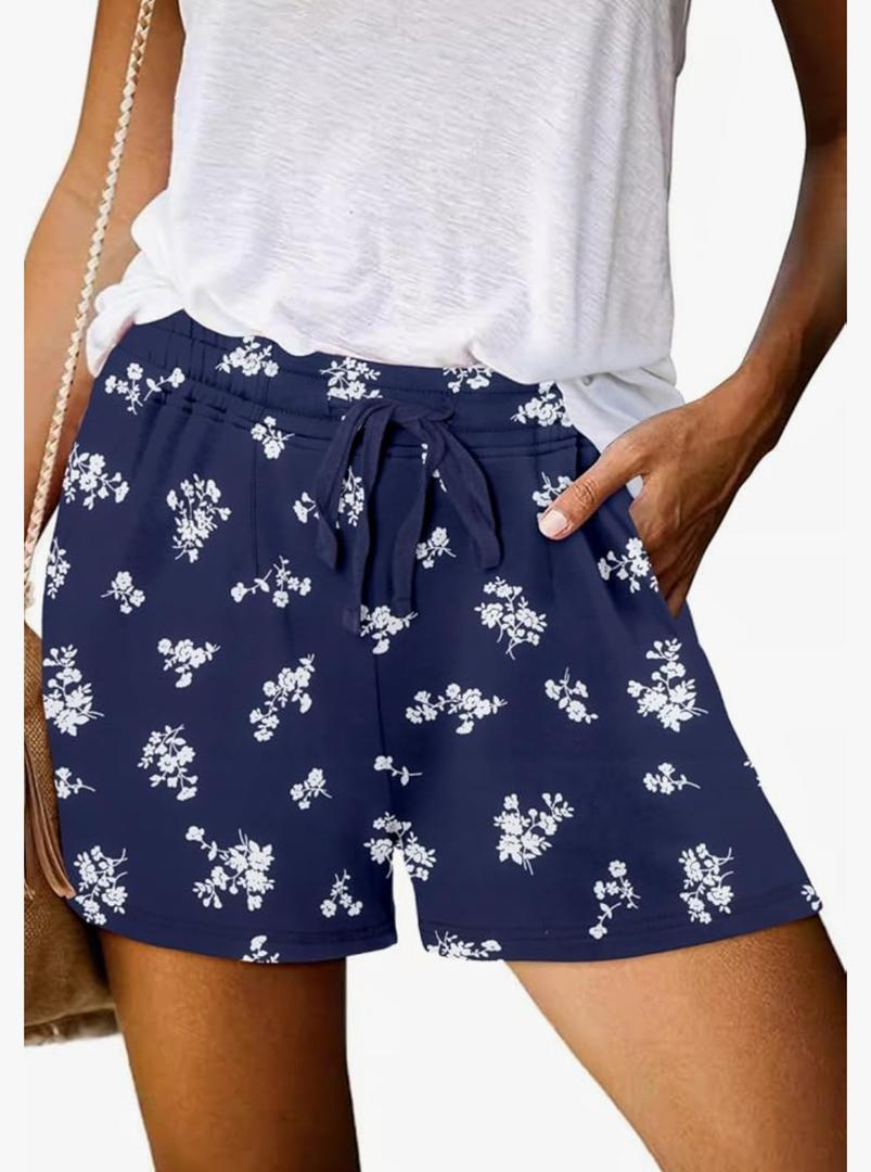 Angerella Womens Shorts with Pockets Summer Casual Shorts for Women Comfy Elastic Waist Lightweight Short Pants, 2XL