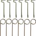 Emergency Keys for Interior Door Locksets - Kwikset & Schlage Compatible - 12 Keys (6 Round Pin + 6 Flat Pin) - Brass Finish - Emergency Access for Bedroom & Bathroom Doors