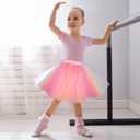 JaGely 9 Pcs Ballet Tutu for Girls Rainbow 3 Layers Fluffy Multicolor Princess Tutu Skirt for Toddler Birthday Party Dresses (Blue)