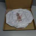 Bell Lamp Shade, Rectangular Cut Corner Lampshades 8" Top x 14" Bottom x 10.5" High Lamp Shades for Table Floor Lamps, White Linen Replacement Shade Spider Fitter, Easy Assembly Required