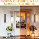 Long Outdoor LED Wall Lights, Modern Exterior Garage Wall Light,Brown Outdoor Wall Sconce,Waterproof Outside Light Fixtures for House,Patio,Front Porch,2 Packs,24W,3000K Warm White, 23.6IN-2 PCS
