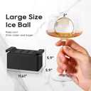 Mooues Clear Ice Cube Maker, 8 Large Whiskey Ice Cubes Mold, 2 Inch Silicone Ice Cube Tray, Easy-Release Sphere Ice Maker,Bourbon Gifts for Boss Dad Boyfriend Men Who Have Everything