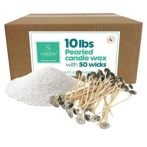 Snow Pearled Candle with Wicks | Sand Candle Wax kit | Candle Sand with Wicks Included | Unscented Powder Candles for Candle Making, Weddings, and Parties