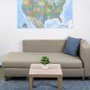 GeoMetro - Large Wall Map of the United States (39 x 55 inches) Full Lamination, all 50 States, Timezones, Interstates