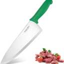 10 inch Japanese High Carbon Stainless Steel Chef Knife, Professional Sharp Wide Cook Knife with Non-slip Ergonomic Handle, for Kitchen Home Restaurant (Green)