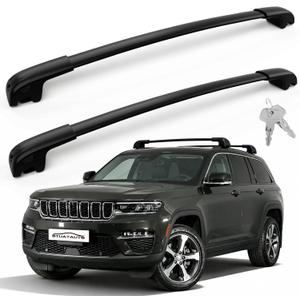 OTUAYAUTO Lockable Roof Rack Cross Bars - Compatible with Jeep Cherokee 2014-2023, Aluminum Heavy Duty Anti-Theft 220lbs Crossbars for Luggage Racks Bike Kayak Snowboard Cargo Bars Non-Corrosion