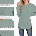 Motarto Lightweight Sweaters for Women Tunic Ribbed Tops Pull Over Casual Long Sleeve Shirts Plus Size Top for Daily Wear (Medium)