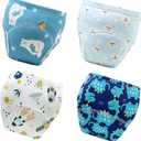 Upairy Training Pants for Boys Girls,Toddler Potty Training Underwear,Leakproof Reusable Kid Confident Panties,Children's Potty Underwear 100% Cotton for 2T-6T(4PCS,M)