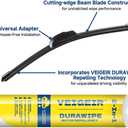 24 inch + 18 inch Windshield Wiper Blades Compatible with Chevrolet Equinox 2018~2022 /Jeep Compass 2018~2022 /Subaru Forester 2009~2011 /Toyota Corolla 2002~2008 2 Pack