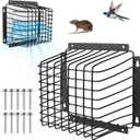 Universal Outside Bird Guard - Stainless Steel Construction Vent Cover, Fits 3 inch to 4 inch Vent Hoods, Prevents Birds, Rodents and Debris from Entering Dryer or Bathroom Exhaust Fan, Black