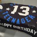 13th Birthday Decoration Set for Boys Girls, Official Teenager 13 Birthday Party Banner Backdrop, Large 13 Foil Balloons, Explosion Star Balloons, 13th Birthday Photo Props Decor, Blue Silver 