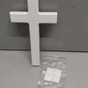 Amosfun Wooden Wall Cross Decoration 8.27 Inch Easter Day Hanging Cross Ornament Religious Wall Decor for Church and Home Living Room Bedroom Decoration