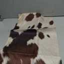 Cow Print Dining Table Runner, Brown Western Cottage Country Farmhouse Animal Fur Skin Burlap Kitchen Decoration, Rustic Cowhide Texture Indoor Outdoor Home Decor Party Supply 13 x 72 Inches